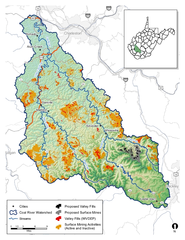 Coal River Watershed Map
